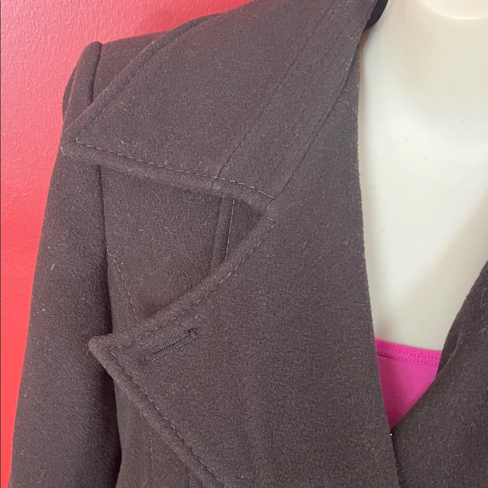 EUC Esprit Brown Double-Breasted Pea Coat - Picture 3 of 13